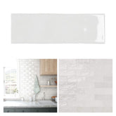 Tenedos HTC184 Ceramic Subway Wall Tile Handmade Look Glossy Glaze for Backsplash Kitchen, Bathroom Shower, Accent Wall (1, Luminous Pearl)